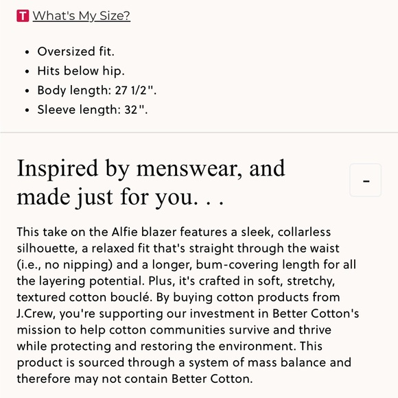 J.Crew Collarless Blazer, Size 6. - Picture 2 of 3